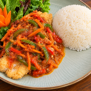 Crispy Fish with Chili Sauce
